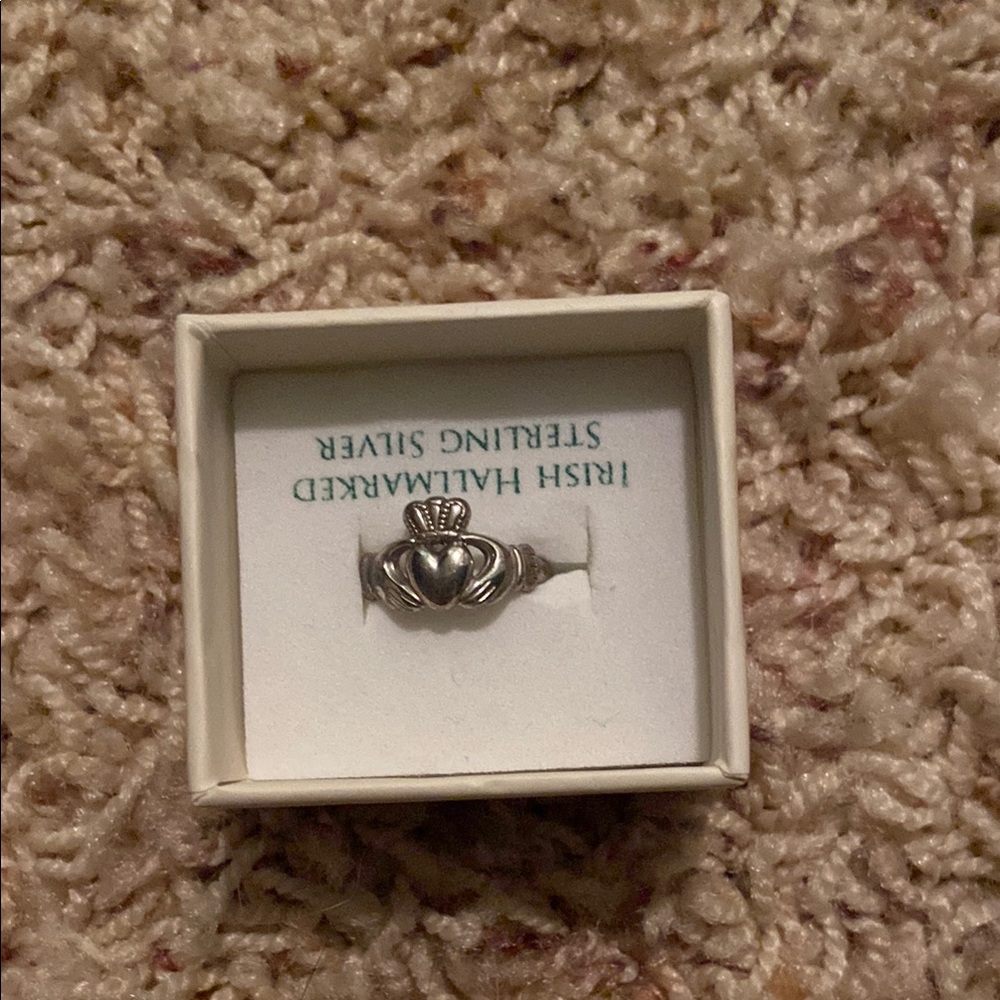 Irish Claddagh Sterling Silver Ring